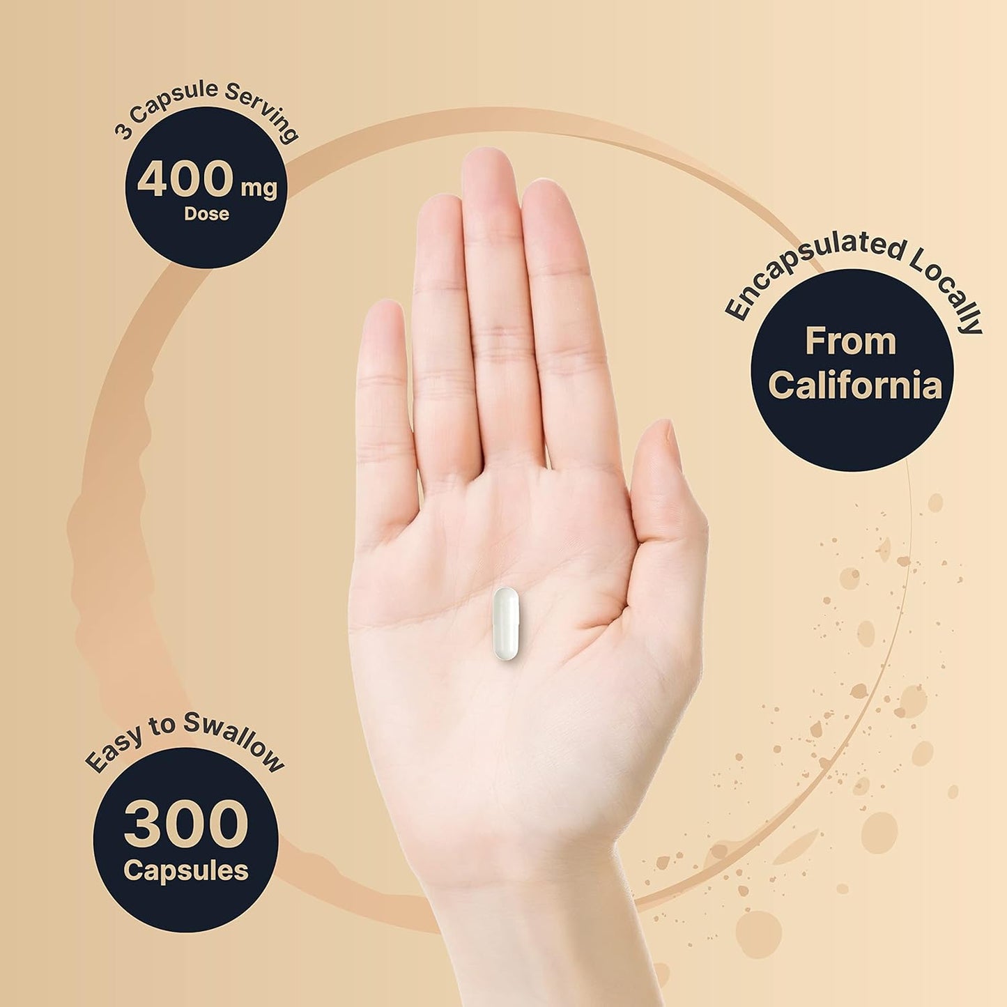 Magnesium Complex Glycinate Citrate 400 mg Capsules 300 Count