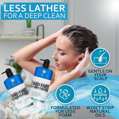 Biotin Shampoo and Conditioner Set Sulfate and Paraben Free Hair Care