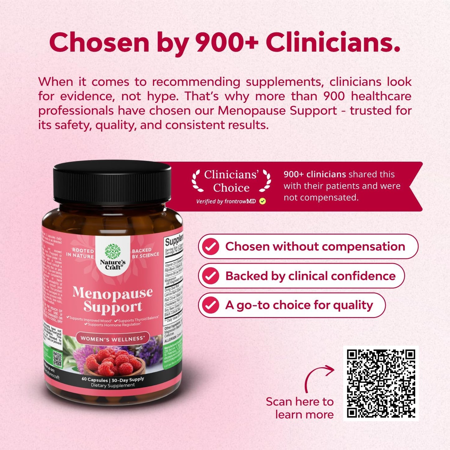 Natures Craft Menopause Support Capsules Dong Quai Black Cohosh 60 Count