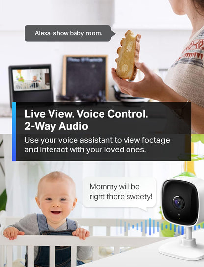 TP-Link Tapo Indoor Security Camera 1080p with Night Vision and Two-Way Audio C100