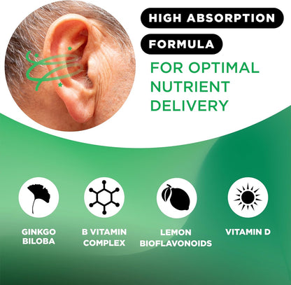 Lipo-Flavonoid Ear Health Supplement – Lemon Bioflavonoid Complex with Vitamins & Calcium, 150 Caplets