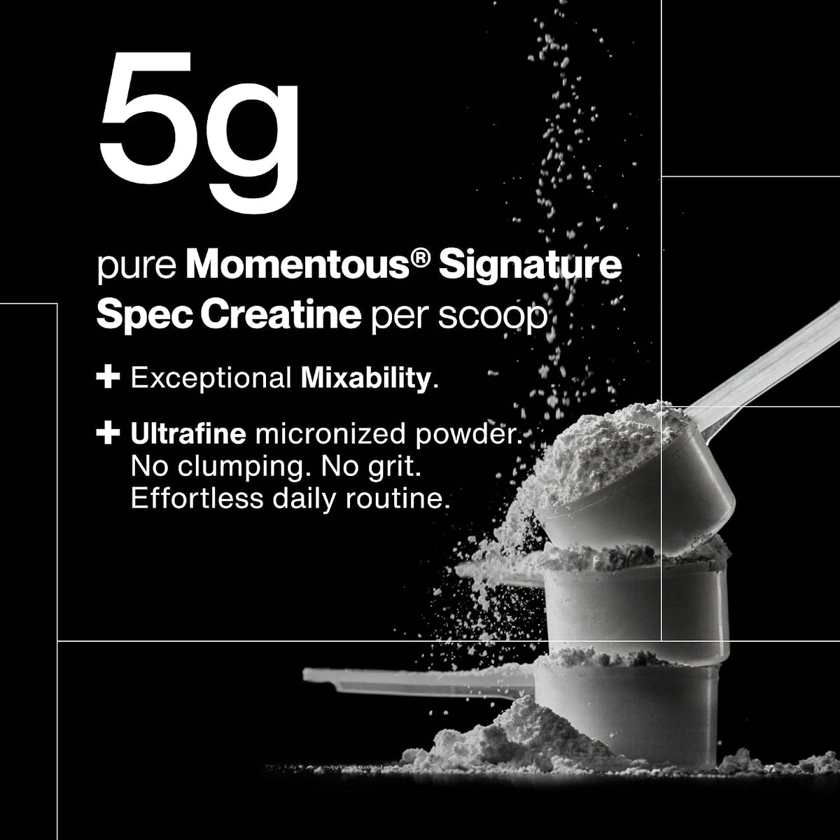 Momentous Creatine Monohydrate Powder 90 Servings