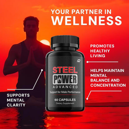 Steel Power Capsules for Men Daily Supplement 60 Capsules