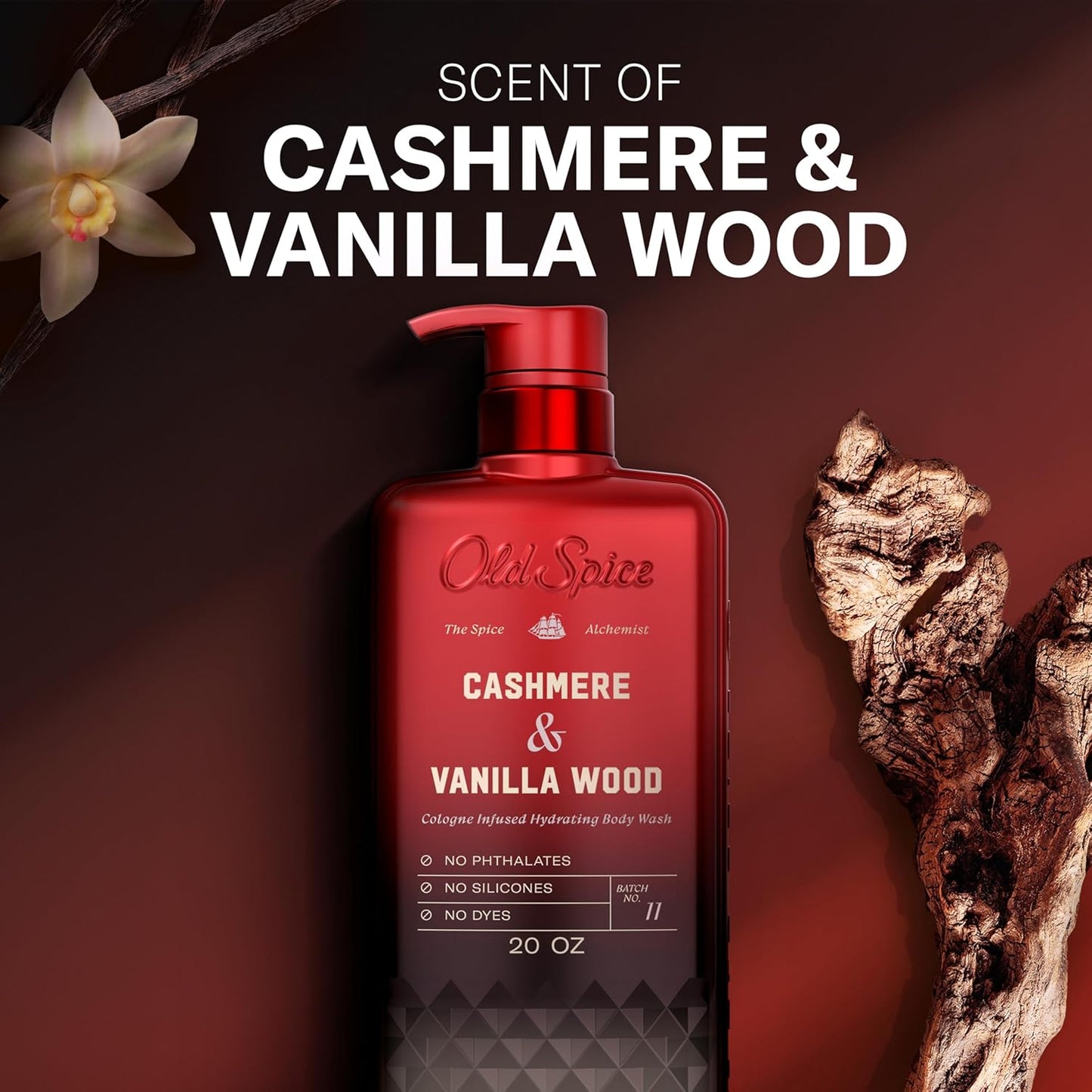 Old Spice Body Wash The Spice Alchemist Cashmere Vanilla Wood 20 oz