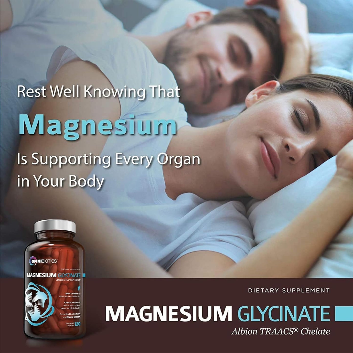 Magnesium Glycinate Capsules Dietary Supplement