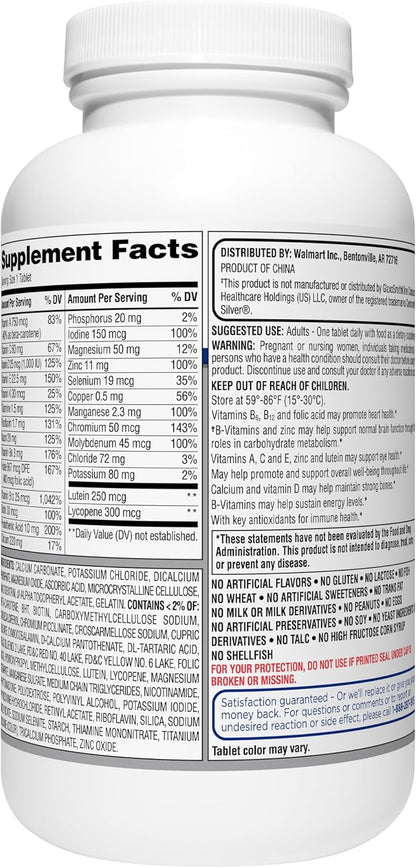 Equate Mature Adult 50+ Multivitamin Tablets One Daily Complete Formula 220 Count Pack of 2