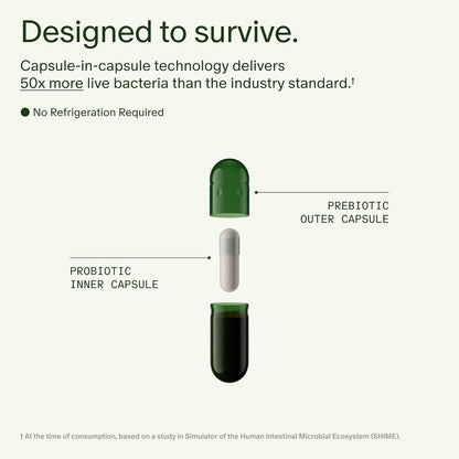 Seed DS-01 Daily Synbiotic Prebiotic Probiotic Capsules 60 Count