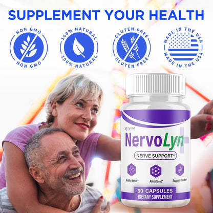 NervoLyn Supplement Capsules with Vitamins 180 Capsules (3 Pack)