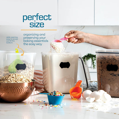 Storeganize Food Storage Containers Airtight Canisters with Lids 5.3L 4 Pack