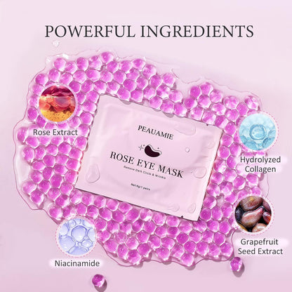 PEAUAMIE Rose Under Eye Patches 30 Pairs