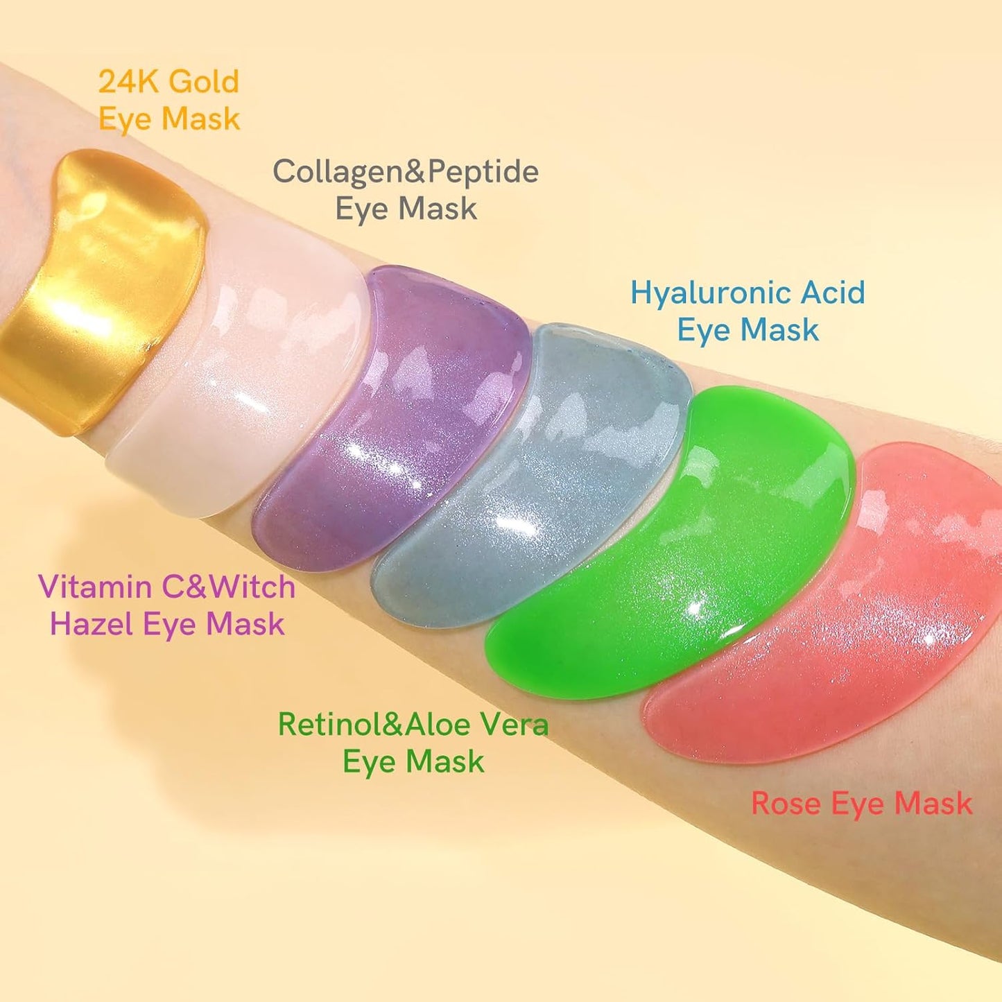 PEAUAMIE Under Eye Patches with Collagen & Hyaluronic Acid 24 Pairs