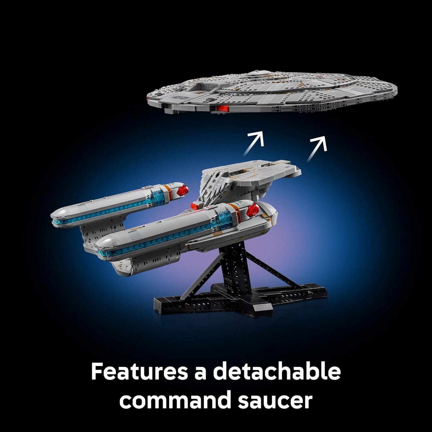 LEGO Icons Star Trek: U.S.S. Enterprise NCC-1701-D Collectible Building Sets for Adults - Room or Office Decor for Men & Women, Ages 18+ - Star Trek Gifts for Fans - 10356