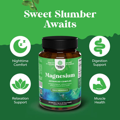 Magnesium Complex Capsules Oxide Citrate 500 mg Sleep Mood Support 60 Count