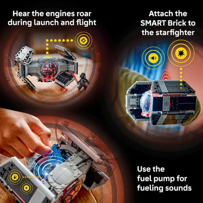 LEGO Star Wars SMART Play Darth Vader’s TIE Fighter Set – Interactive SMART Brick Toy for Kids 8+, Gift Idea – 75421