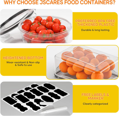 Food Storage Containers Airtight Plastic Meal Prep Set with Lids 52 Piece