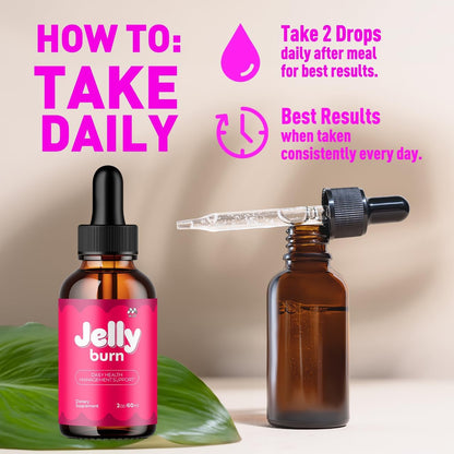 Jelly Burn Liquid Drops Supplement – 2 Pack, 60 Servings