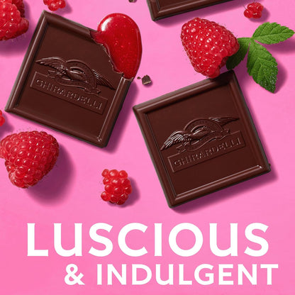 Ghirardelli Dark Chocolate Raspberry Squares Individually Wrapped 5.32 oz