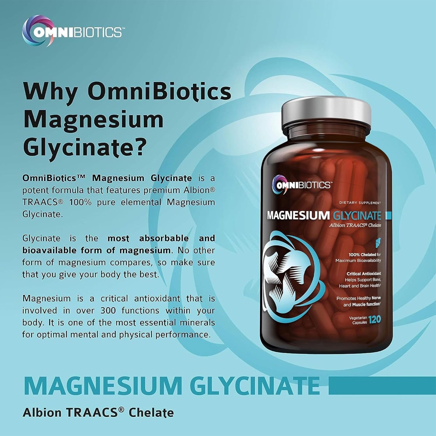 Magnesium Glycinate Capsules Dietary Supplement
