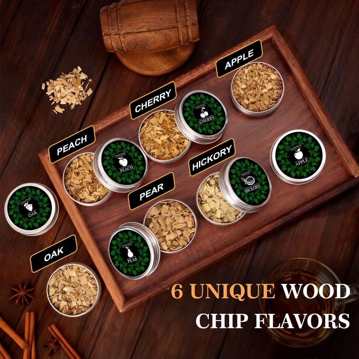 Whiskey Smoker Kit Cocktail Smoker Infuser with Wood Chips Bar Accessories Set