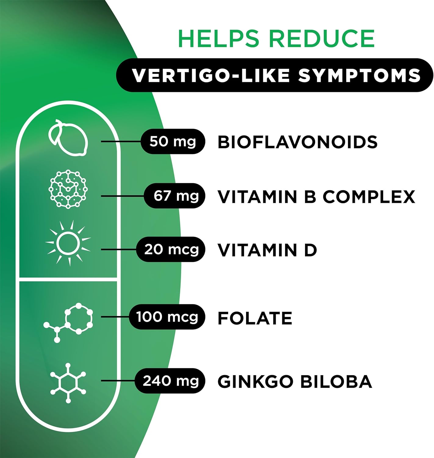 Lipo-Flavonoid Ear Health Supplement – Lemon Bioflavonoid Complex with Vitamins & Calcium, 150 Caplets