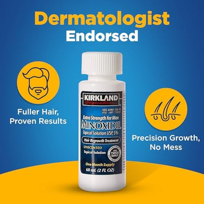 Kirkland Signature Minoxidil 5% Topical Solution for Men 1 Month Supply