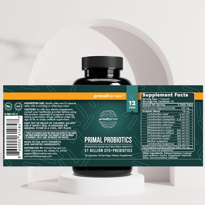 Primal Harvest Daily Probiotic 12 Strains Capsules 30 Count