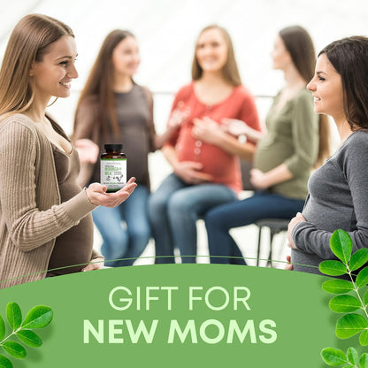 Organic Moringa Lactation Capsules Breastfeeding Support 500 mg 120 Count