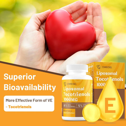 Liposomal Vitamin E Tocotrienols 1000 mg 95% Delta 5% Gamma Capsules