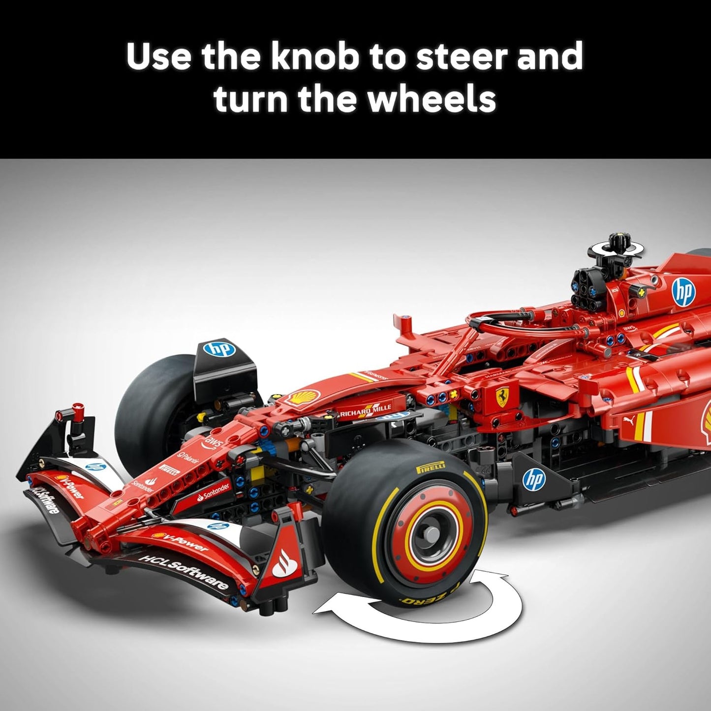 LEGO Technic Ferrari SF-24 F1 Model Car Kit for Adults 18+ – Realistic Ferrari Building Set for Display, Gift for F1 Fans – 42207