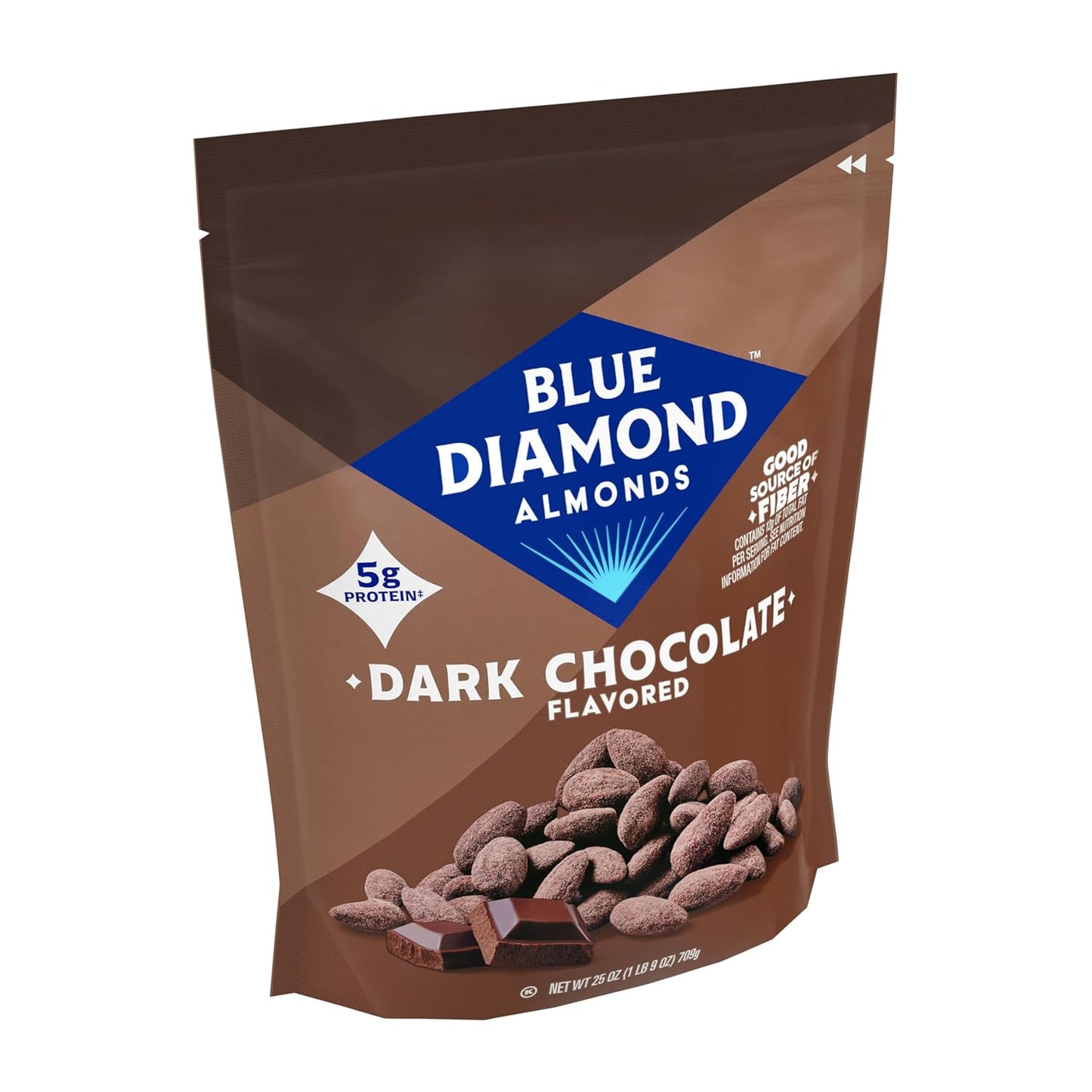 Blue Diamond Almonds Dark Chocolate Flavored Snack Nuts 25 oz Resealable Bag