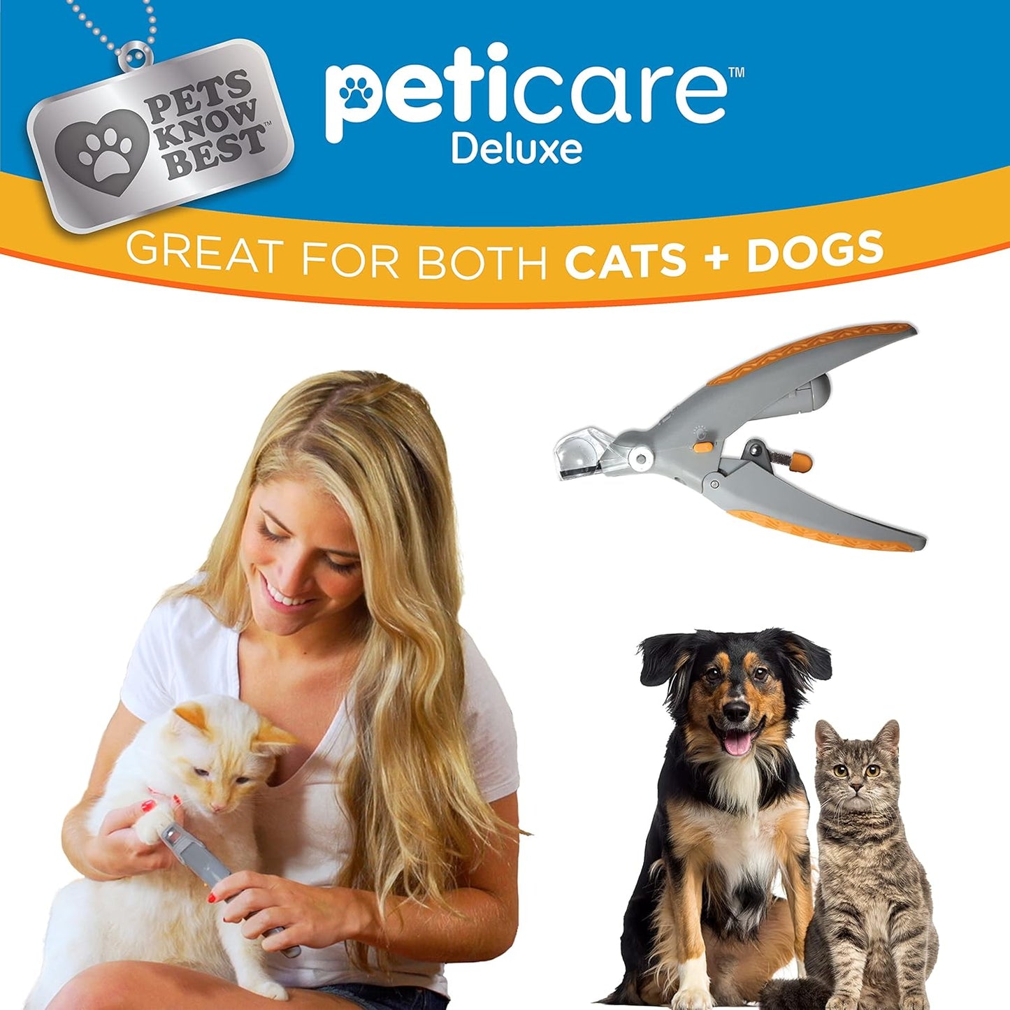 PetiCare Dog & Cat Nail Clipper with LED Light & 5X Magnification – Pet Grooming Tool