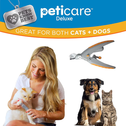 PetiCare Dog & Cat Nail Clipper with LED Light & 5X Magnification – Pet Grooming Tool