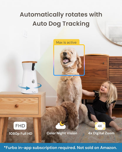 Furbo 360 Dog Camera with Treat Toss and Two Way Audio