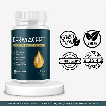 Valdivia Dermacept Supplement Capsules with Natural Vitamins 120 Capsules (2 Pack)