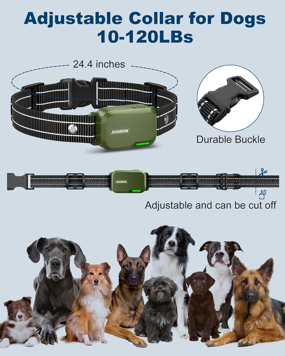 Jugbow Dog Shock Collar 4200FT Remote Waterproof 4 Modes Rechargeable E-Collar