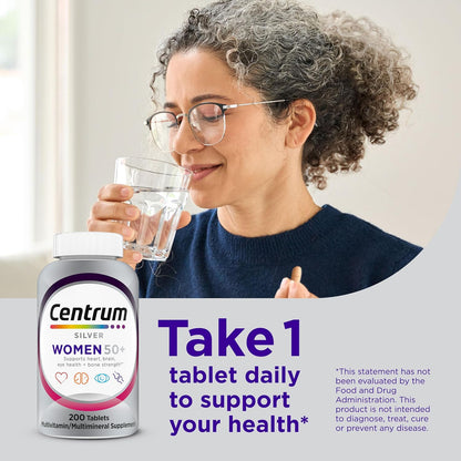 Centrum Silver Women 50+ Multivitamin Vitamin D3 B Complex 200 Count