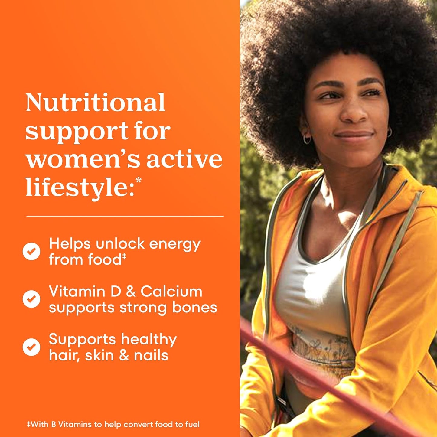 One A Day Women’s Multivitamin Tablets with Biotin, Calcium, Folic Acid, Iron and Zinc 200 Count