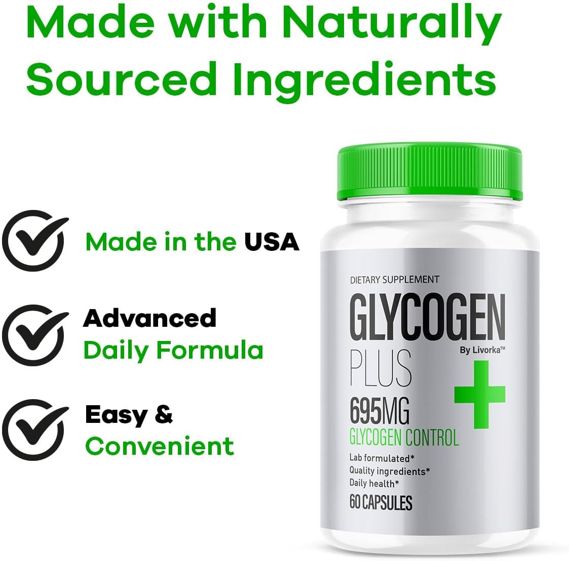 Glycogen Plus Capsules – Daily Dietary Supplement  120 Capsules (2 months supply) (Copy)