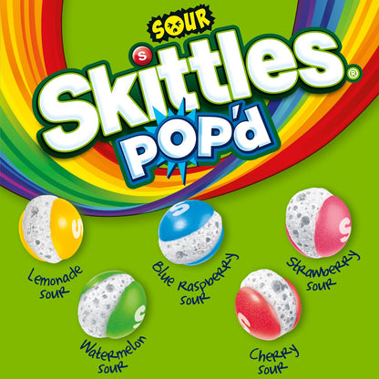 SKITTLES POP'd Original & Sour Freeze Dried Candy Bundle 5.5 oz 2 Pack