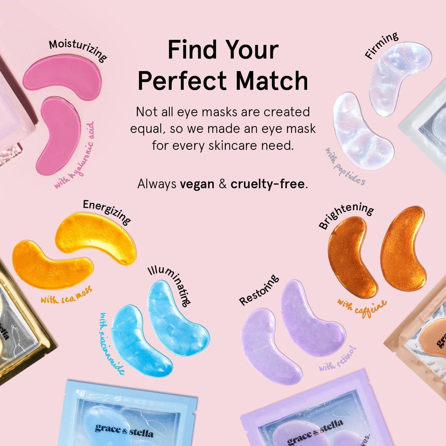 grace & stella Gold Under Eye Masks for Dark Circles & Puffy Eyes 24 Pairs