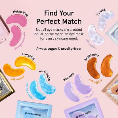 grace & stella Gold Under Eye Masks for Dark Circles & Puffy Eyes 24 Pairs