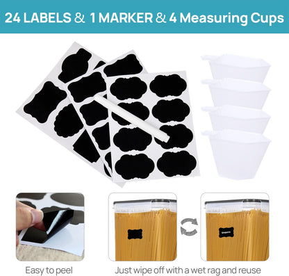 Vtopmart Airtight Food Storage Containers with Lids BPA-Free Canisters 10 Piece Set Black