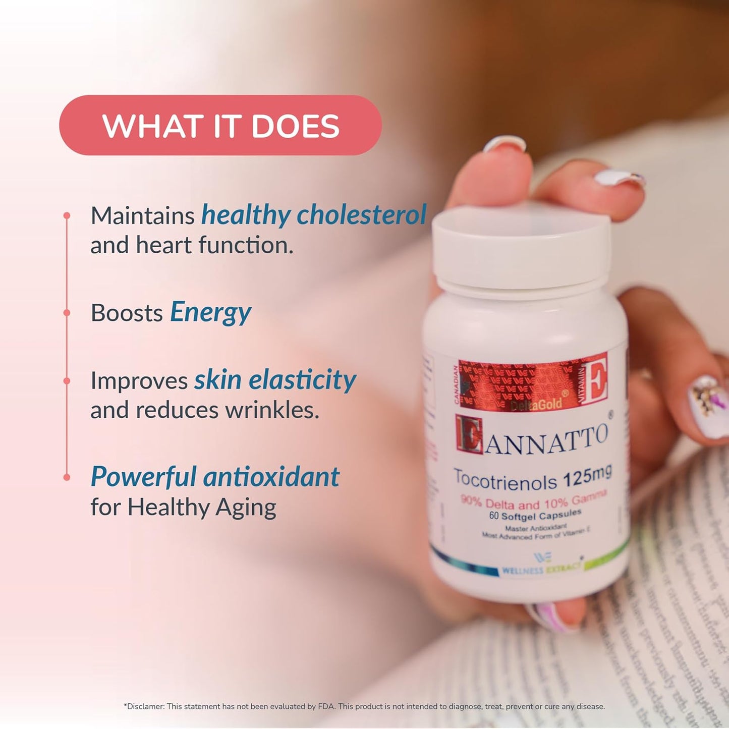 Wellness Extract Annatto Tocotrienols Vitamin E 125 mg Softgels 60 Count