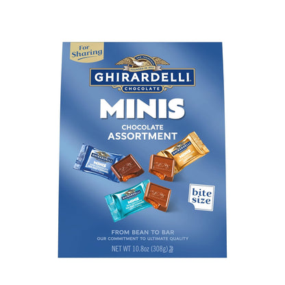 Ghirardelli Minis Chocolate Squares Assortment Individually Wrapped 10.8 oz