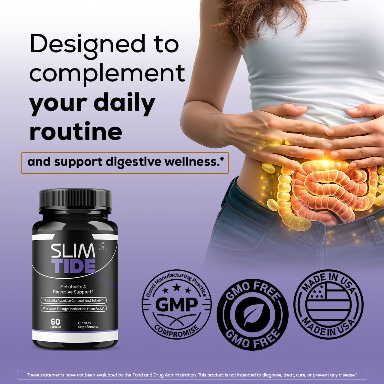 Slim Tide Advanced Weight Management Supplement Capsules 3 Pack 180 Count