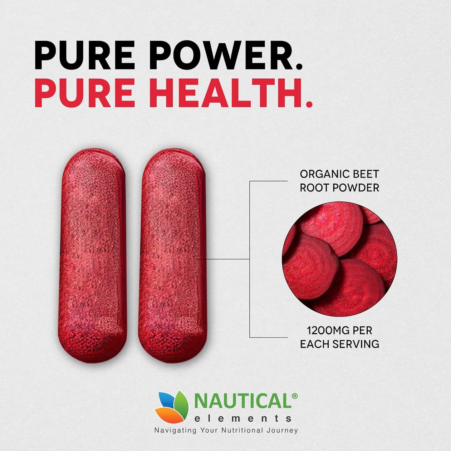 Beet Root Capsules 1200 mg Beetroot Powder Non GMO Gluten Free 200 Count
