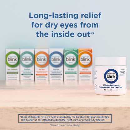 Blink NutriTears Dry Eye Supplement with Omega & Vitamins 30 Softgels