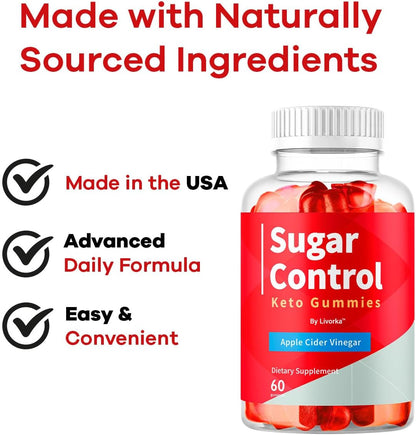 SugarControl Keto ACV Gummies Apple Cider Vinegar 60 Count