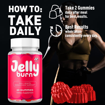 Jelly Burn Multivitamin Gummies Natural Ingredients 60 Count