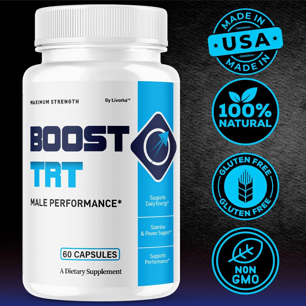 BoostTRT Advanced Multivitamin Supplement Capsules 120 Capsules (2 Pack)